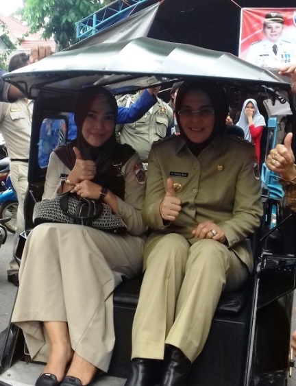 Wali Kota Pulang Naik Bentor Usai Resmikan Pasar Senggol