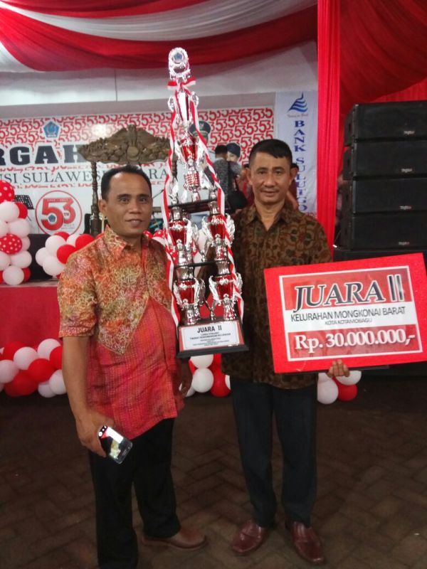 Mongkonai Barat Juara II Perkembangan Kelurahan se-Sulut
