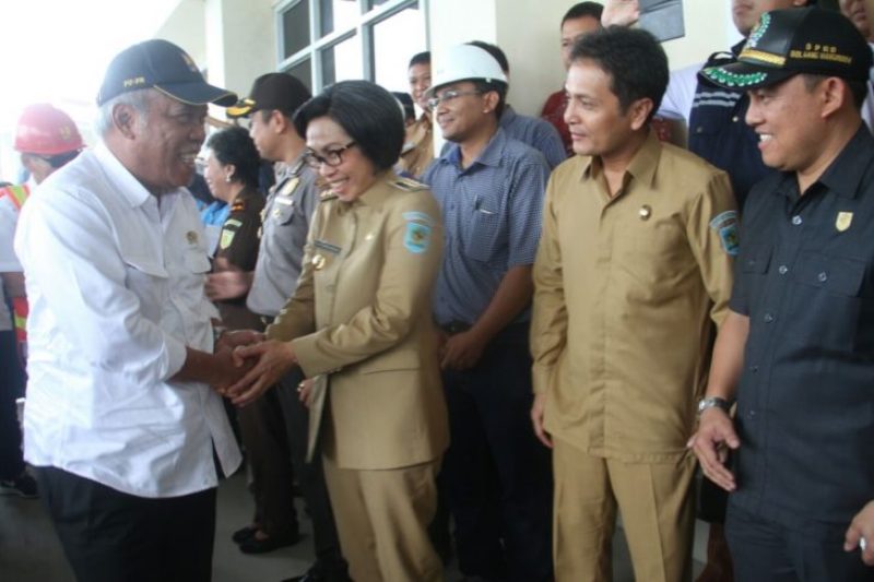 Bupati dan Jajaran Pemkab Bolmong Sambut Kunker Menteri PU-PR