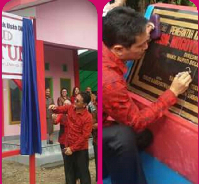 Yanny Resmikan Gedung PAUD dan Tanda Tangani Prasasti Sanitasi di Desa Mogoyunggung Induk