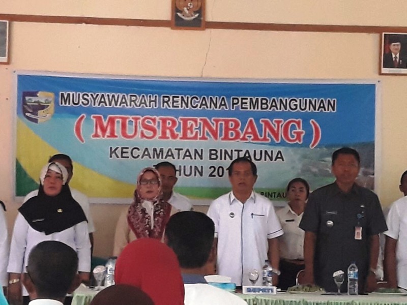 Plt Bupati Hadiri Pelaksanaan Musrembang Kecamatan Bintauna