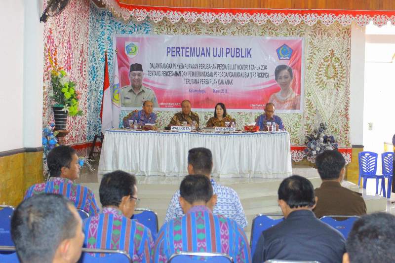 Pjs Wali Kota Buka Kegiatan Uji Publik Penyempurnaan Perda Trafficking