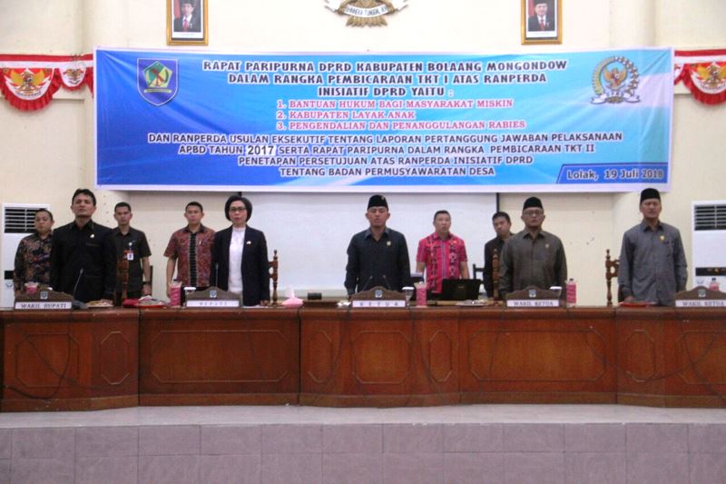 DPRD Bolmong Gelar Rapat Paripurna Ranperda Inisiatif dan Usulan Eksekutif