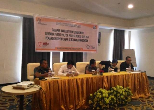 KPU Bolmong Gelar Rakor Kampanye