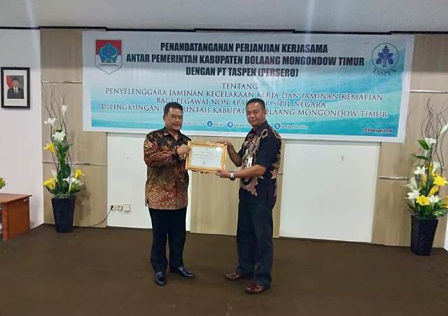 Boltim Terbaik se-Sulut Penyetor JKK dan JKM