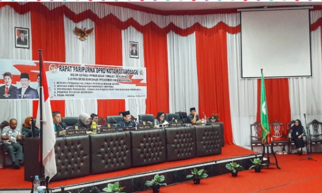 DPRD Kota Kotamobagu Gelar Paripurna Tentang Lima Ranperda