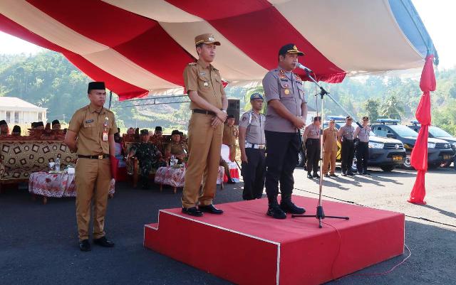 Pengamanan Pilpres, Bupati Bolsel Bersama Kapolres Kotamobagu Pimpin Apel Gelar Pasukan