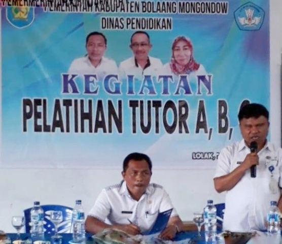 Disdik Bolmong Gelar Pelatihan Tutor