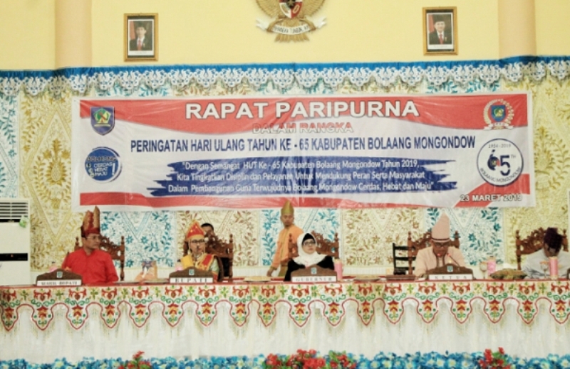 DPRD Gelar Rapat Paripurna Istimewa HUT ke-65 Kabupaten Bolmong