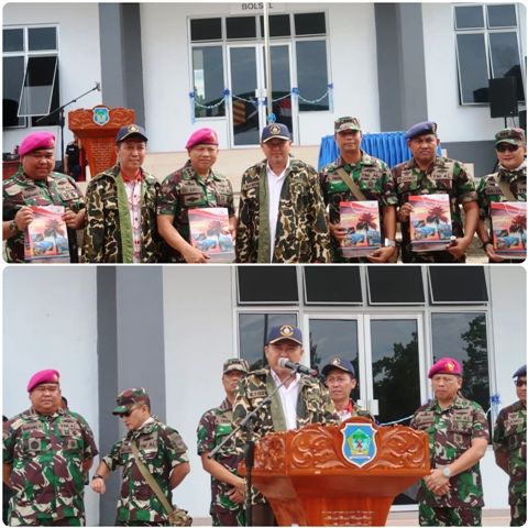 Bupati Bolsel dan Wadan Lantamal Resmikan Pos TNI AL