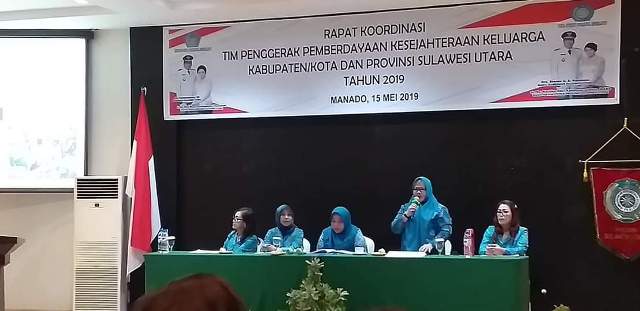 Hadiri Rakor TP-PKK Sulut di Manado, Nursiwin Dunggio Paparkan Program Unggulan