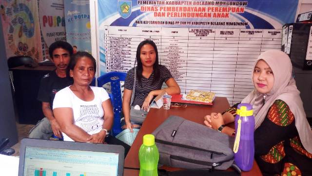 Dinas PP dan PA Bolmong Lakukan Pendampingan Kasus Dugaan Perampasan Anak