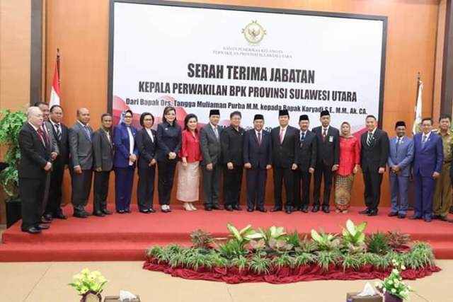 Bupati Yasti Hadiri Sertijab Kepala BPK RI Perwakilan Sulut