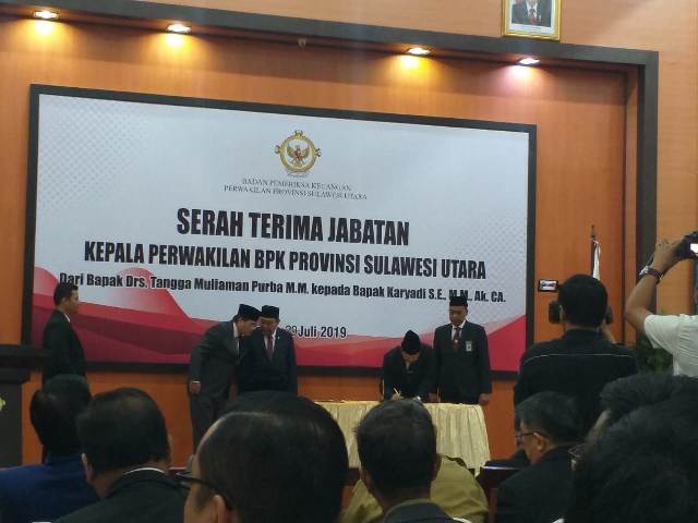 Hadiri Sertijab Kepala BPK RI Sulut, Sehan Berharap Sinergitas dan Hubungan Baik Terus Terjaga