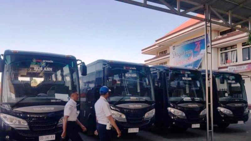 4 Bus Pengangkut Tiba, ASN Bolmong Dilarang Terlambat