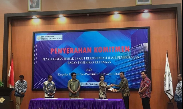 Bupati Bolmong Hadiri Penyerahan Surat Pernyataan Komitmen Tindak Lanjut Hasil Pemeriksaan BPK