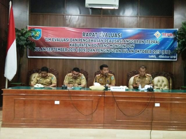 Setda Bolmong Gelar Rapat Evaluasi TEPRA