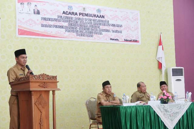 Asiten III Sampaikan Harapan Bupati Bolsel di Pembukaan Latsar CPNS Golongan II
