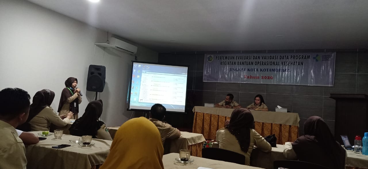 Dinkes Kotamobagu Evaluasi dan Validasi Data BOK Tahun 2020
