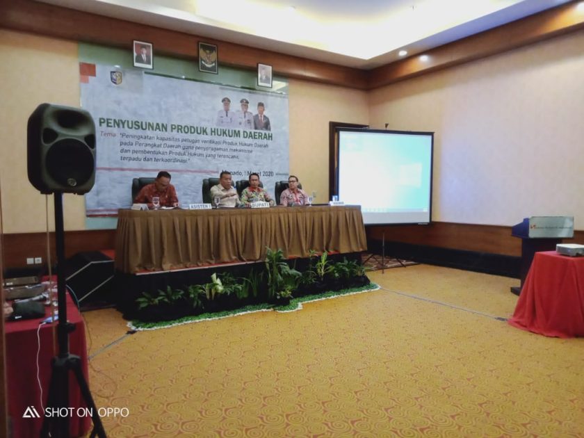 Bupati Bolmut Jadi Pemateri di Workshop Penyusunan Produk Hukum Daerah