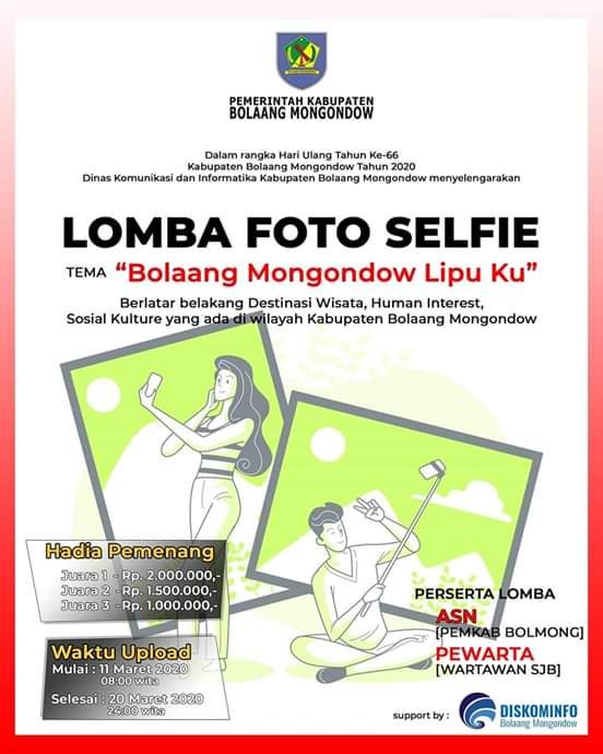 Meriahkan HUT ke-66 Kabupaten Bolmong, Diskominfo Gelar Lomba Selfie