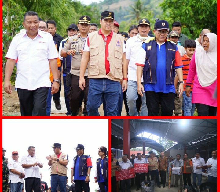 Didampigi Bupati Bersama Jajaran, Wakil Gubernur Sulut Tinjau Lokasi Banjir dan Longsor di Bolmut