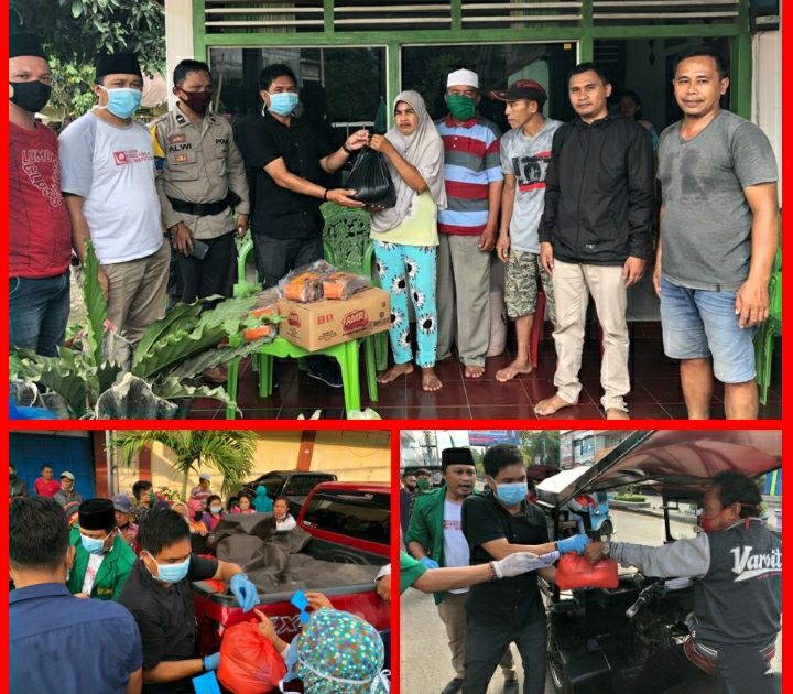 KADIN dan GP Ansor Kota Kotamobagu Bagikan Sembako kepada Warga