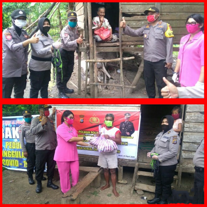 Polres Buol Peduli, Sambut Ramadhan dengan Berbagi Sembako kepada Masyarakat Kurang Mampu