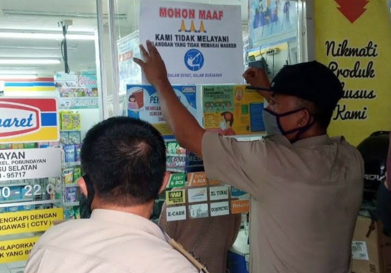 Pemkot Kotamobagu Imbau Pelaku Usaha Tidak Layani Pembeli Tak Bermasker