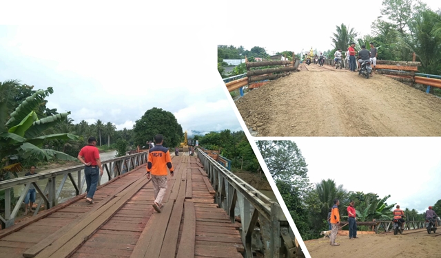 Jembatan Kosio Sudah Bisa Dilewati Kendaraan