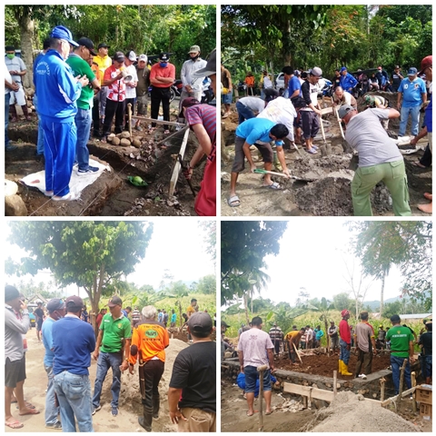 Pemerintah dan Masyarakat Mogolaing Bergotong Royong Bangun Rumah Singgah di Lokasi Pekuburan Kopandakan II
