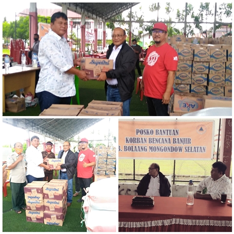 PDAM Bolmong Kirim 5.000 liter Air Bersih dan Bapok untuk Korban Banjir di Bolsel