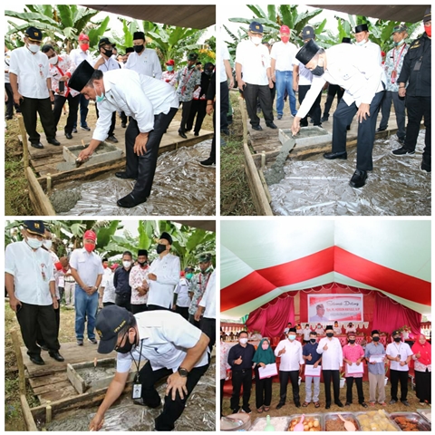 H2M dan Wabup Bolsel Turut Meletakan Batu Pertama Pekerjaan Program PISEW