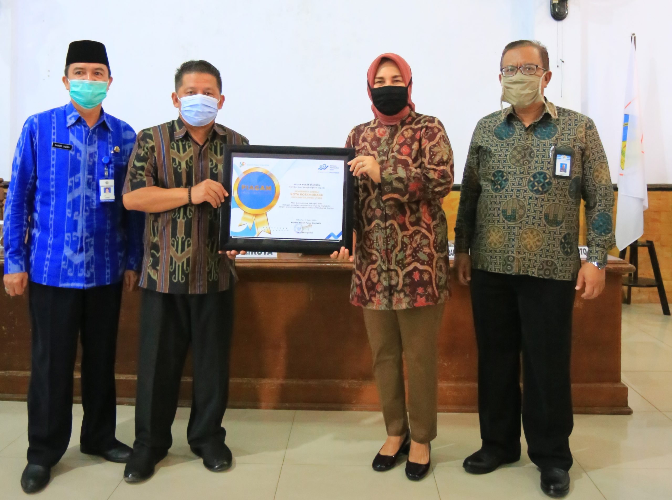 Kotamobagu Dapatkan Penghargaan dari BPS