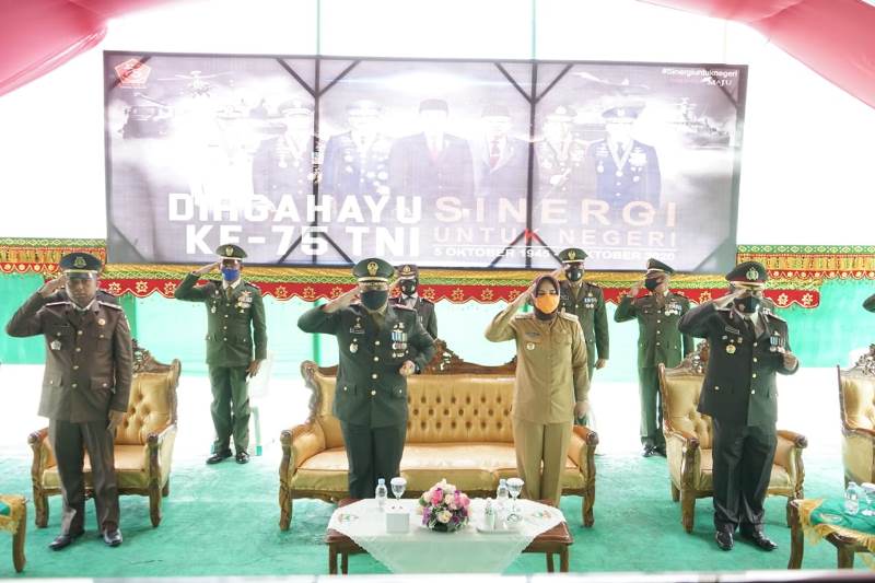 Wali Kota Kotamobagu Ikuti Upacara Peringatan HUT ke-75 TNI