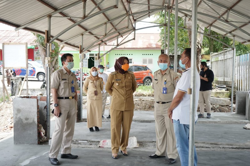 Tatong Bara Tinjau Pembangunan Pasar Kuliner