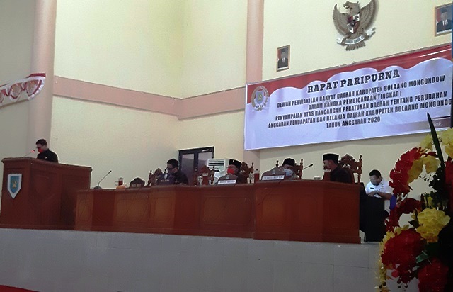 DPRD Bolmong Gelar Paripurna Tahap I Penyampaian Ranperda APBD Perubahan