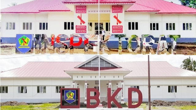 Gedung BKD dan Inspektorat Bolmong Dipercantik Ornamen Khas Daerah