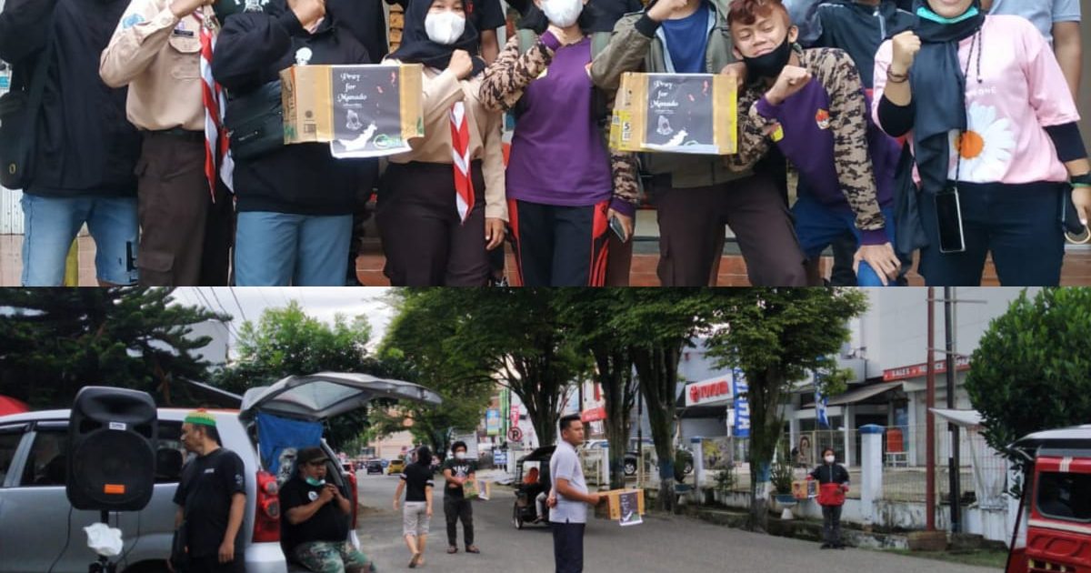 Komunitas Vespa, Slabor, BMR Forum Hijau, dan Pramuka Galang Dana Untuk Korban Bencana Manado