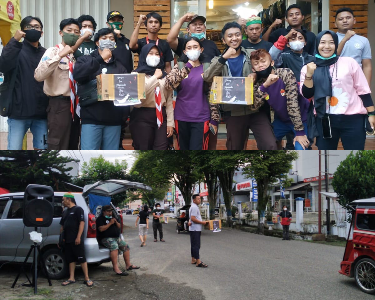 Komunitas Vespa, Slabor, BMR Forum Hijau, dan Pramuka Galang Dana Untuk Korban Bencana Manado