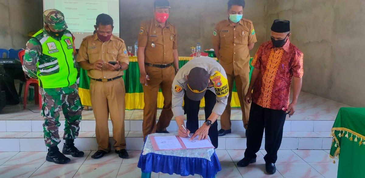 Desa Lunguto Palbar Tandatangani Pakta Integritas Kesiapan Menjadi Kampung Tangguh