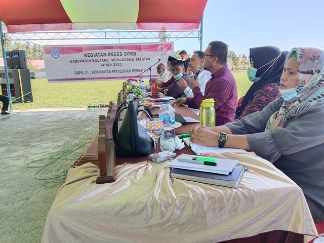 Hari Ketiga, DPRD Bolsel Dapil III Lakukan Reses di Kecamatan Pinolosian Induk