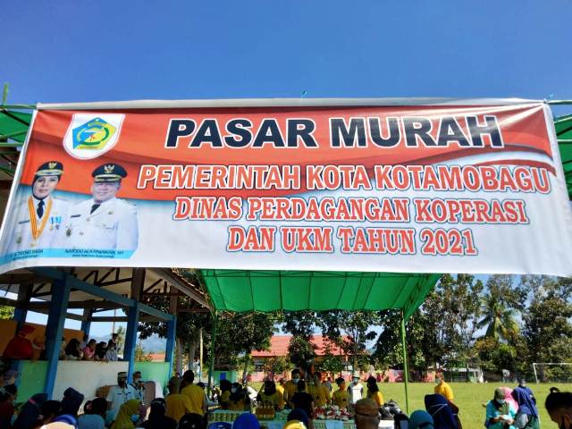 Disdagkop-UKM Gelar Pasar Murah di Kecamatan Kotamobagu Selatan
