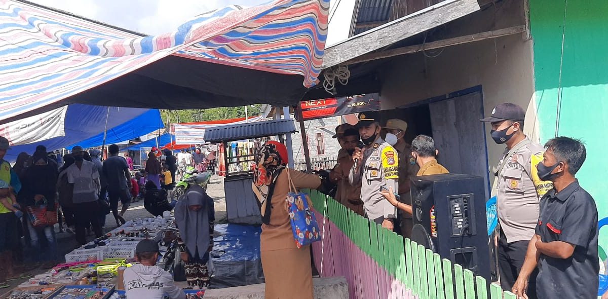 Polsek Bunobogu Polres Buol, Imbau Warga Patuhi Prokes dan Larangan Mudik Lebaran