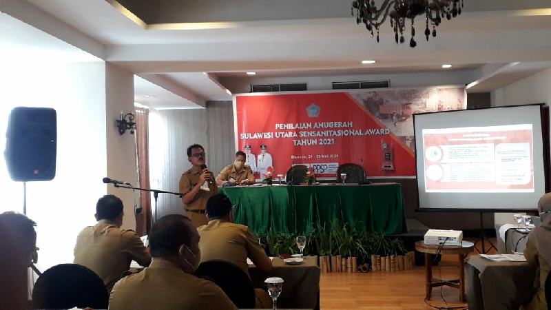 Bappeda Bolmong Persentasekan Sejumlah Indikator pada Kegiatan Sensanitasional Award 2021
