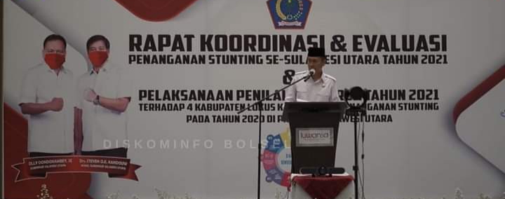 Hadiri Rakor dan Evaluasi, Iskandar Paparkan Intervensi Program Penurunan Stunting di Bolsel