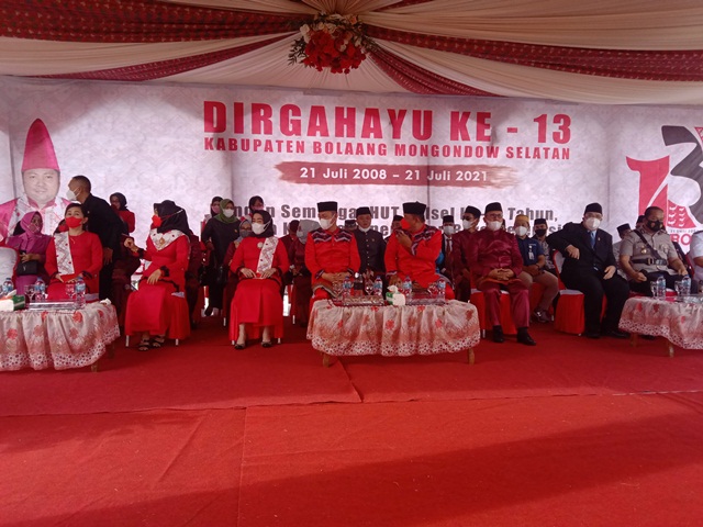 Pemkab Bolsel Gelar Upacara Peringatan HUT ke-13