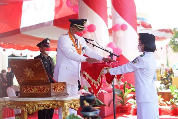 Bupati Bolmut Irup Peringatan HUT Ke-76 Kemerdekaan RI