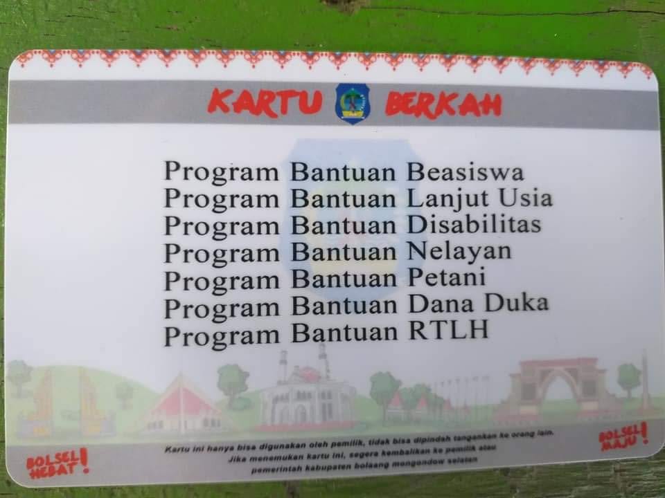 Program Kartu Berkah Menjamin Kesejahteraan Masyarakat Bolsel