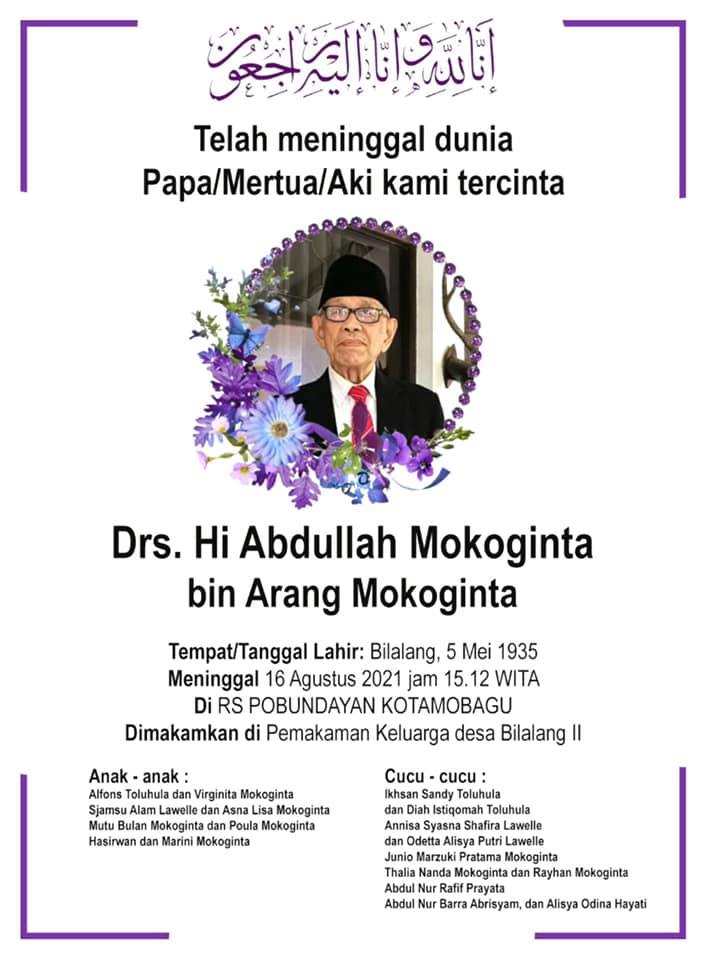 Sosok Almarhum Abdullah Mokoginta Dimata Yasti Soepredjo Mokoagow